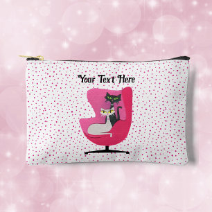 Classy Atomic Cats Diamond Collars Pink Polka Dots Etui