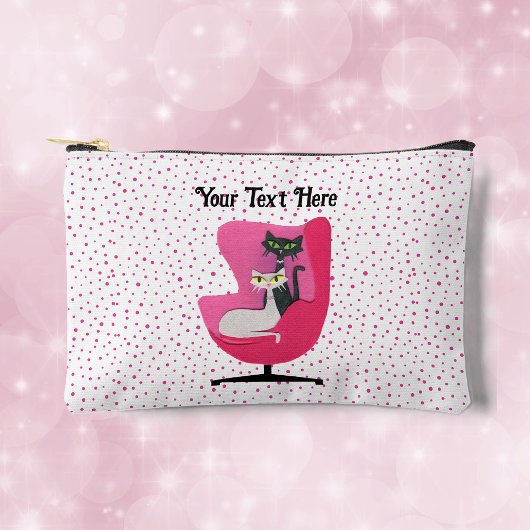 Classy Atomic Cats Diamond Collars Pink Polka Dots Etui