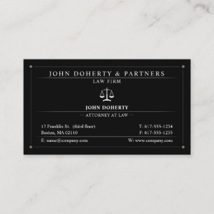 Classy Attorney at Law   Advocaat Black Visitekaartje