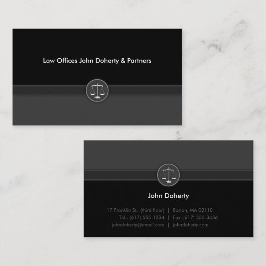 Classy Attorney at Law | Advocaat Visitekaartje (Voorkant / Achterkant)