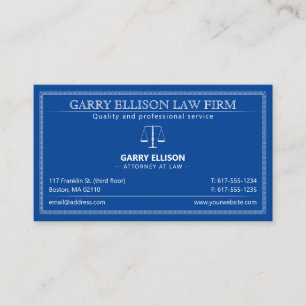 Classy Attorney at Law   Advocate Deep Blue Visitekaartje