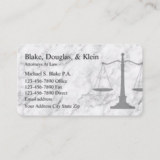 Classy Attorney Design Visitekaartje (Voorkant)
