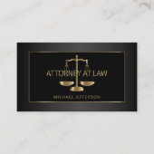 Classy Attorney for Law - Black and Gold Visitekaartje (Voorkant)