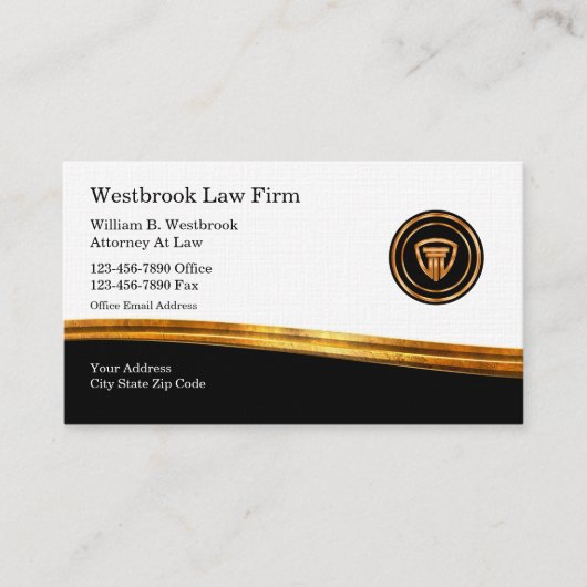 Classy Attorney Law Kantoor Visitekaartje (Voorkant)