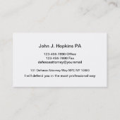 Classy Attorney Visitekaartjes (Achterkant)