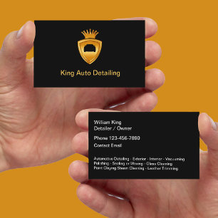Classy Auto Details King Crown Theme Visitekaartje