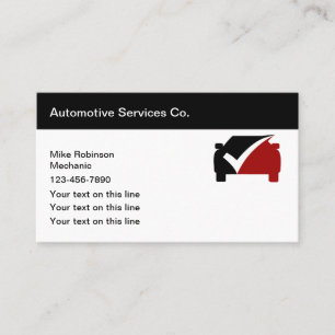 Classy Automotive Services Business Card-sjabloon Visitekaartje