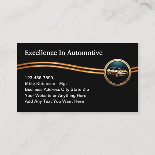 Classy Automotive Services Visitekaartjes (Voorkant)
