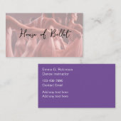 Classy Ballet Instructor Visitekaartjes (Voorkant / Achterkant)