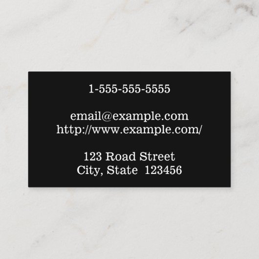 Classy Barrister bij het Visitekaartje van de wet (Achterkant)