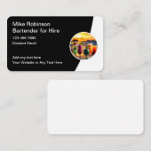 Classy Bartender voor Hire Visitekaartje (Voorkant / Achterkant)