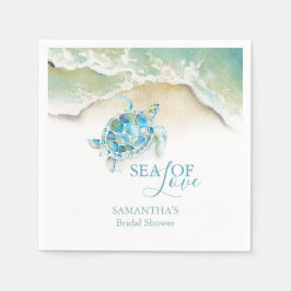 Classy Beach Bridal Shower Napkins Servet