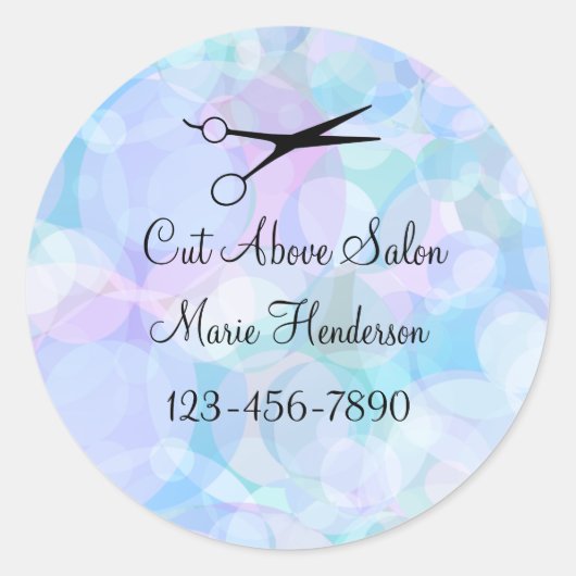 Classy Beauty Hair Salon Theme Sticker Labels (Voorkant)