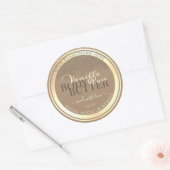 Classy Beige Produit Emballage Étiquette Gold Fram (Enveloppe)