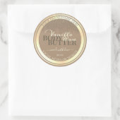 Classy Beige Produit Emballage Étiquette Gold Fram (Sac)