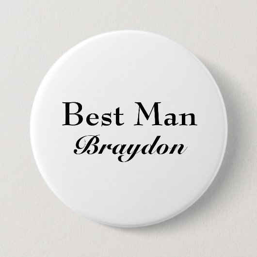 Classy Best Man Button (Voorkant)