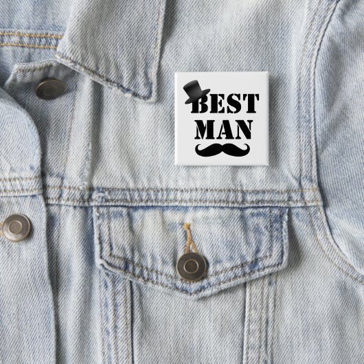 Classy Best Man Vierkante Button 5,1 Cm (In situ)