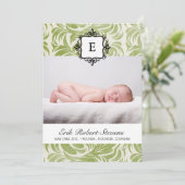 Classy Birth koninklijke fotokaart Aankondiging (Staand voorkant)