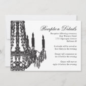Classy Black and White Wedding Invitations Kaart (Achterkant)