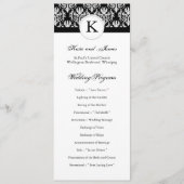 Classy Black and White Wedding Program Programma (Voorkant)