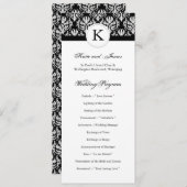 Classy Black and White Wedding Program Programma (Voorkant / Achterkant)