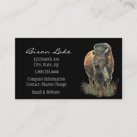 Classy Black Bison, Buffalo Visitekaartje (Voorkant)