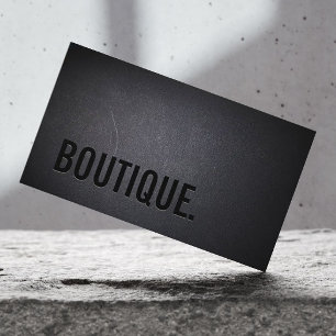 Classy Black Boutique Minimalist Elegant Visitekaartje