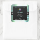 Classy Black brillant Ice Blue Logo Étiquette prod (Sac)