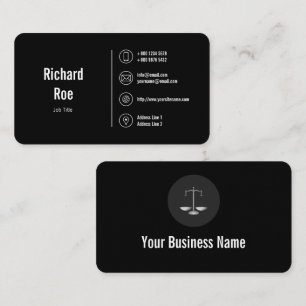 Classy Black Business Icons-Logo Visitekaartje