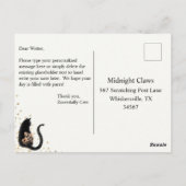Classy Black Cat, we hebben verhuisd, New Address  Briefkaart (Achterkant)