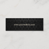 Classy Black Damask Mini Visitekaartjes (Achterkant)