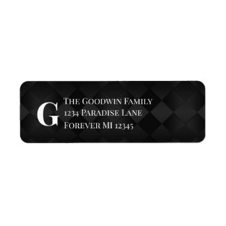 Classy Black Diamond Retour Adreslabels Etiket