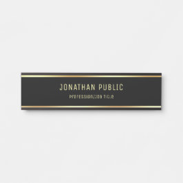 Classy Black en Gold modern Deurbordje