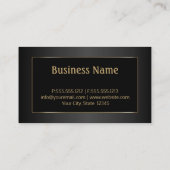 Classy Black en Gold Visitekaartje (Achterkant)