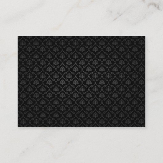 Classy Black en Gray Birthday Invite Informatiekaartje (Achterkant)