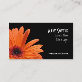Classy Black en Oranje Gerbera Daisy Visitekaartje