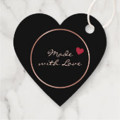 Classy Black en Roos Gold Packaging Hartelijk dank Bedankjes Labels (Achterkant)