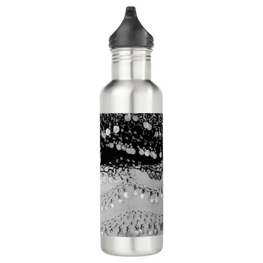 Classy Black en Silver Gypsy Scarf Waterfles (Rechts)
