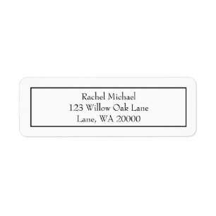 Classy Black en White Etiket