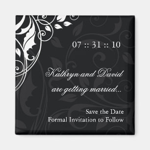 Classy Black en White Magnet Magneet