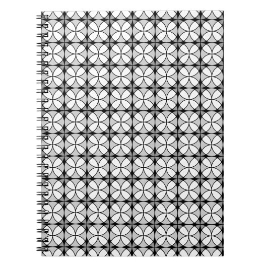 Classy Black en white Shippo Pattern Notitieboek (Voorkant)