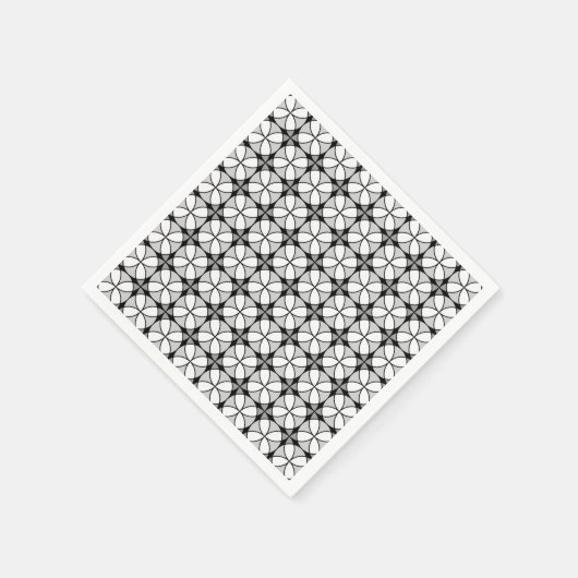 Classy Black en white Shippo Pattern Servet (Hoek)