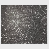 Classy Black Glitter Shiny Glimmer Glamor Cadeaupapier (Vlak)