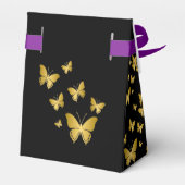 Classy Black & Gold Chic 50ste bruiloft Jubileum Bedankdoosjes (Achterkant)