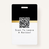 Classy Black & Gold Custom Notional-id Badge (Achterkant)