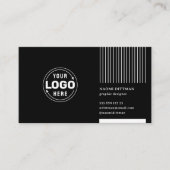 Classy Black Minimalist Corporate Visitekaartje (Voorkant)