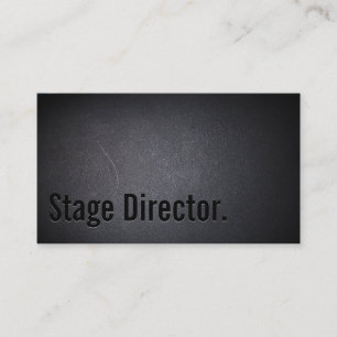 Classy Black Out Stage Director minimalistisch Visitekaartje
