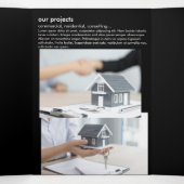 Classy Black Real Estate Fold Kaart (Binnenkant midden)