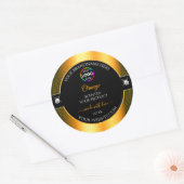 Classy Black Shiny Orange avec Logo Étiquette prod (Enveloppe)