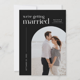 Classy Black We krijgen een foto van een gehuwde a Save The Date